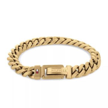 Ανδρικό βραχιόλι χειροπέδα Tommy Hilfiger 2790434 από ατσάλι σε χρυσό χρώμα.